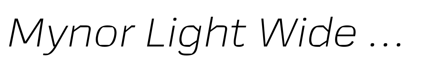 Mynor Light Wide Italic